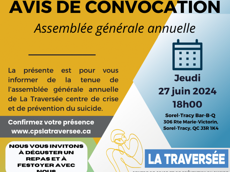 Avis de convocation à l’assemblée générale annuelle 2024